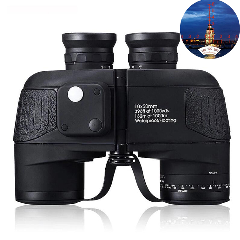 Marine Binoculars 10x50 with R - đánh giá và giá Compass Lensatic