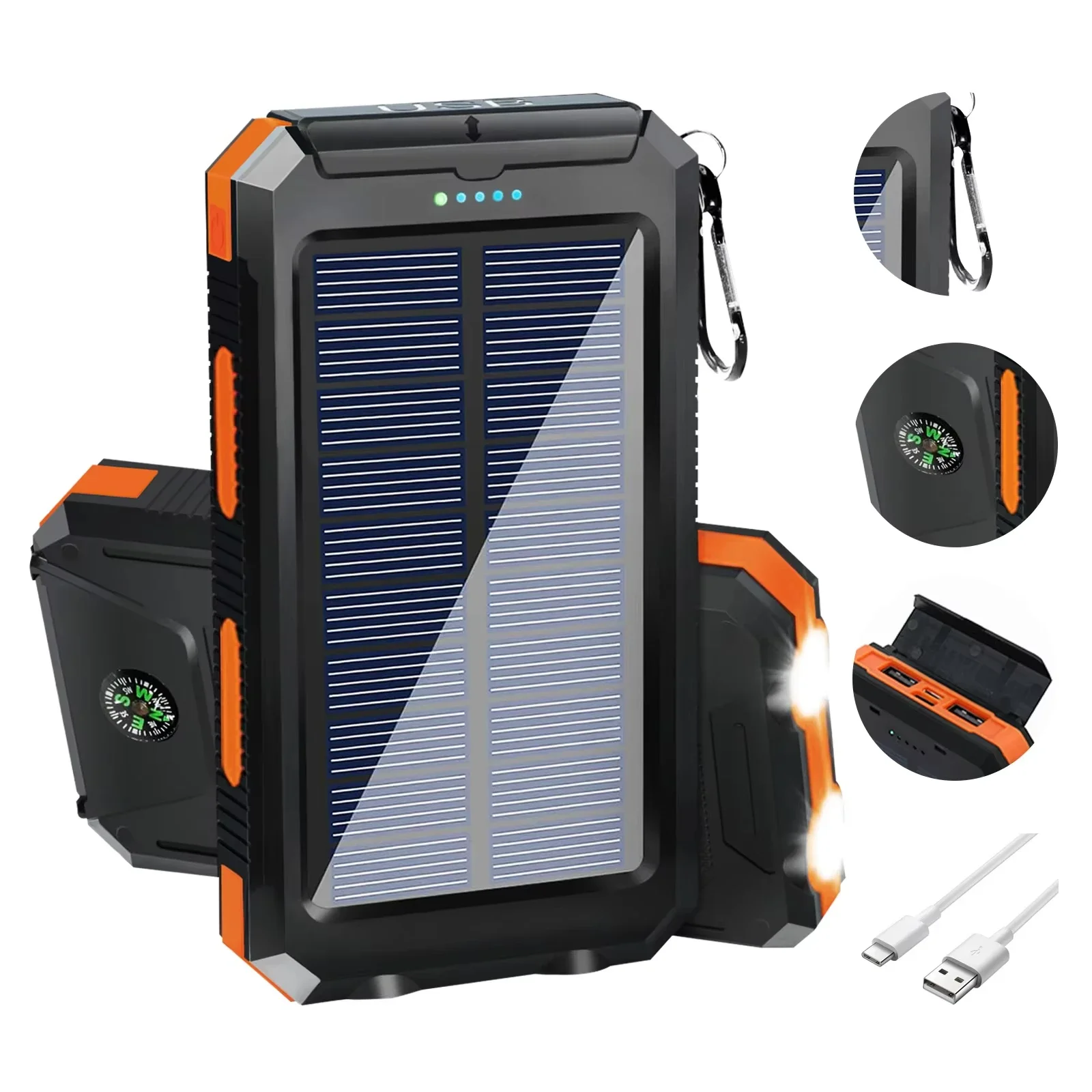 Waterproof Solar Power Bank 20 - đánh giá và giá Solar Emergency Charger